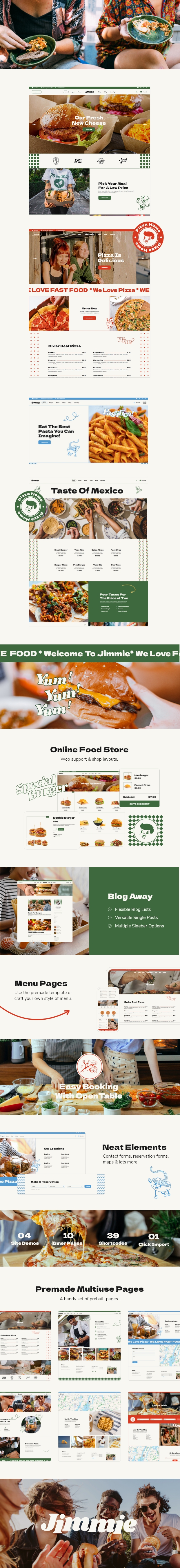 Jimmie – Fast Food Delivery and Restaurant Theme